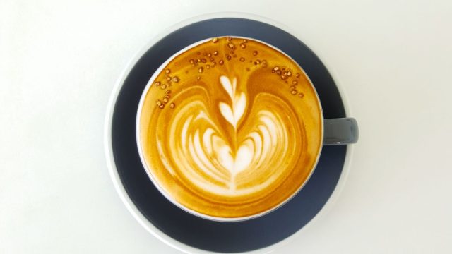 ラテアートが美しいカフェのコーヒー